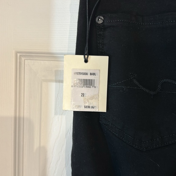 NWT ladies size 29/35 7 For All Mankind original bootcut Black jeans - Picture 4 of 11